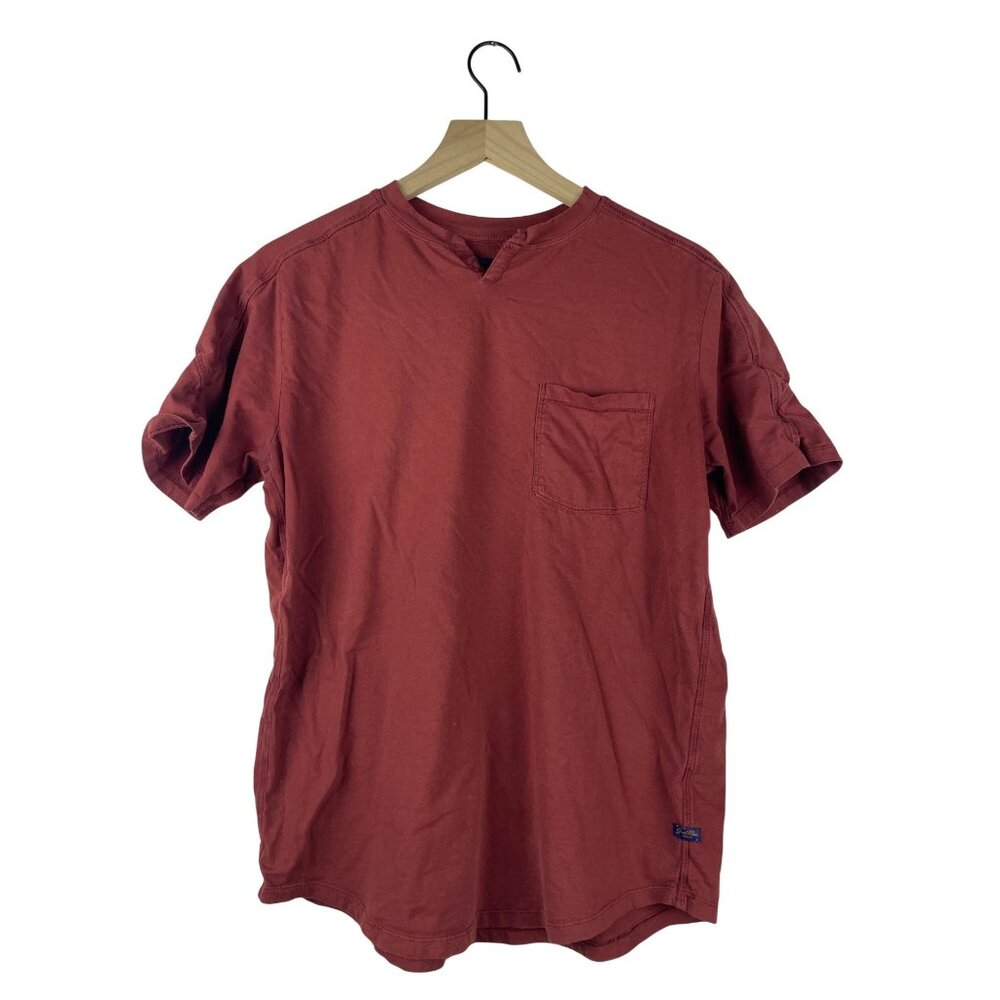 Good Man Bran Short Sleeve T-Shirt Crew Neck Men's Medium Burnt Orange Red
